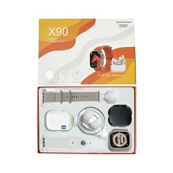 Smartwatch X90 With 2 Straps and Airpods Pro 2.01" 49mm (Call Version) Gray Smartwatch X90 With 2 Straps and Airpods Pro 2.01" 49mm (Call Version) Gray